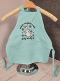 Dilly dallying light blue apron